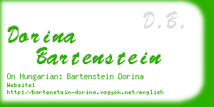 dorina bartenstein business card